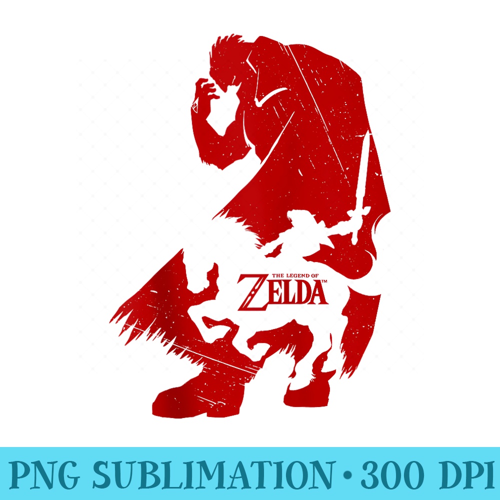 Nintendo Zelda Link Epona Red Ganondorf - PNG File Download - Vibrant and Eye-Catching Typography