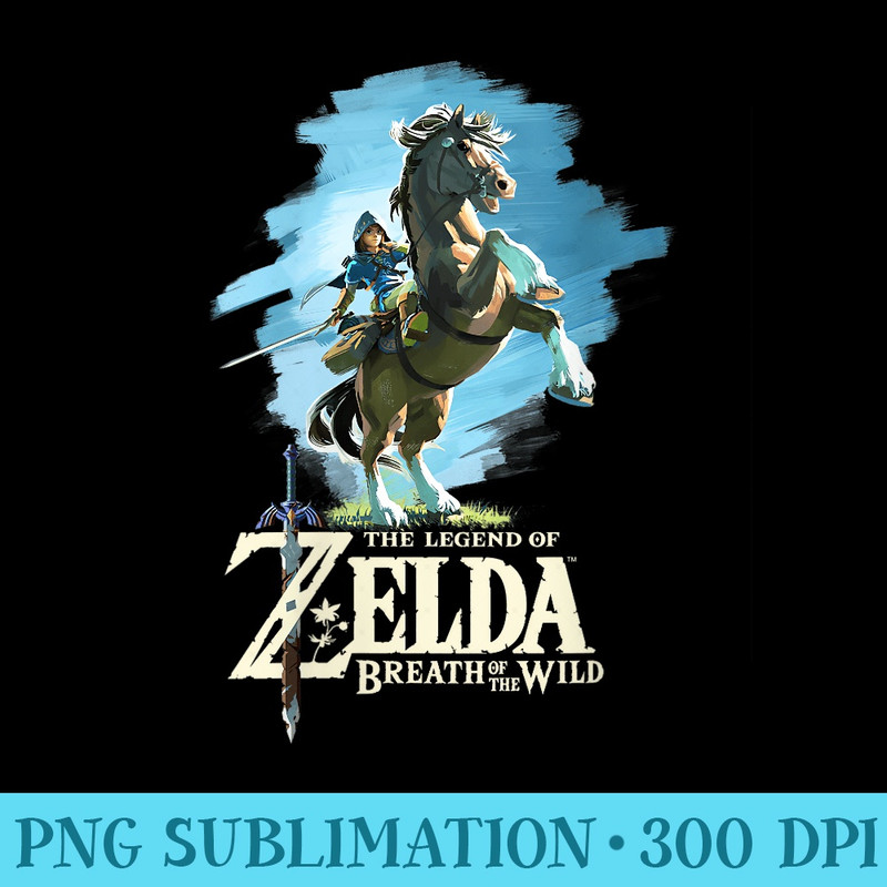 Nintendo Zelda Breath of the Wild Link Epona Painted - Shirt Mockup Download - Quick And Seamless Download Process