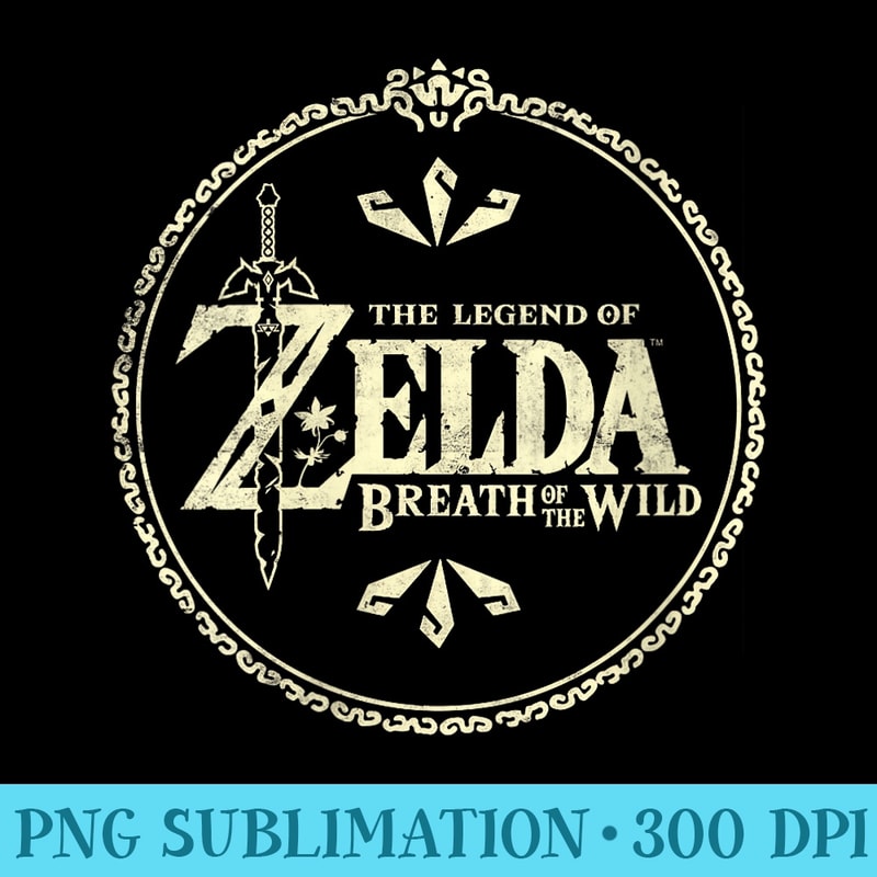 Nintendo Zelda Breath of the Wild Fancy Logo - PNG Picture Download - Spice Up Your Sublimation Projects