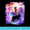 Laser Galaxy Space Cat on Rainbow Llama Unicorn - Unique Sublimation PNG Download - Capture Imagination with Every Detail