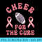 Football Breast Cancer Cheer for the Cure - Shirt Drawing PNG - Bring Your Designs to Life