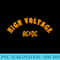 ACDC Rock Music Band High Voltage Collegiate - Sublimation PNG download - Revolutionize Your Designs
