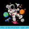 Space Science Rocket Ship Moon Sun Planet Astronaut - PNG Download High Quality - Instant Access To Downloadable Files