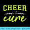 Cheer for the Cure Cheerleader NonHodgkin Lymphoma Ribbon - Transparent PNG download - Perfect for Sublimation Mastery