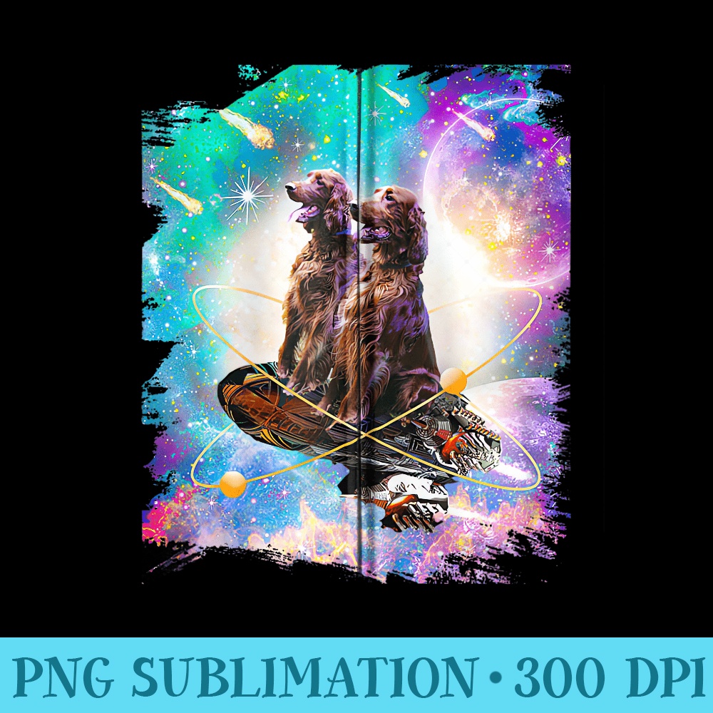 Space Galaxy Irish Setter Dog - Stylish Shirt PNG - Enhance Your Apparel with Stunning Detail
