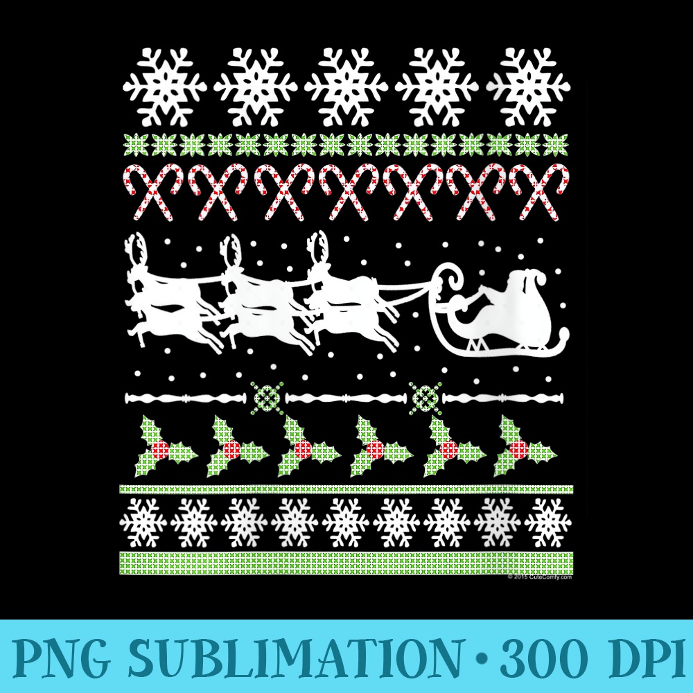 s CuteComfy Cute Ugly Christmas Pattern - PNG Download Design - Perfect for Sublimation Mastery