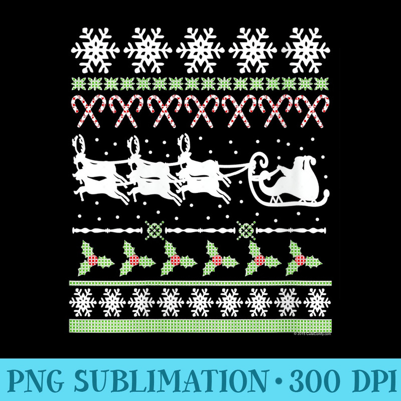 s CuteComfy Cute Ugly Christmas Pattern - PNG Download Design - Perfect for Sublimation Mastery