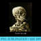 Van Gogh Skull of a Skeleton with Burning Cigarette T - PNG Download Graphic - Lifetime Access To Purchased Files