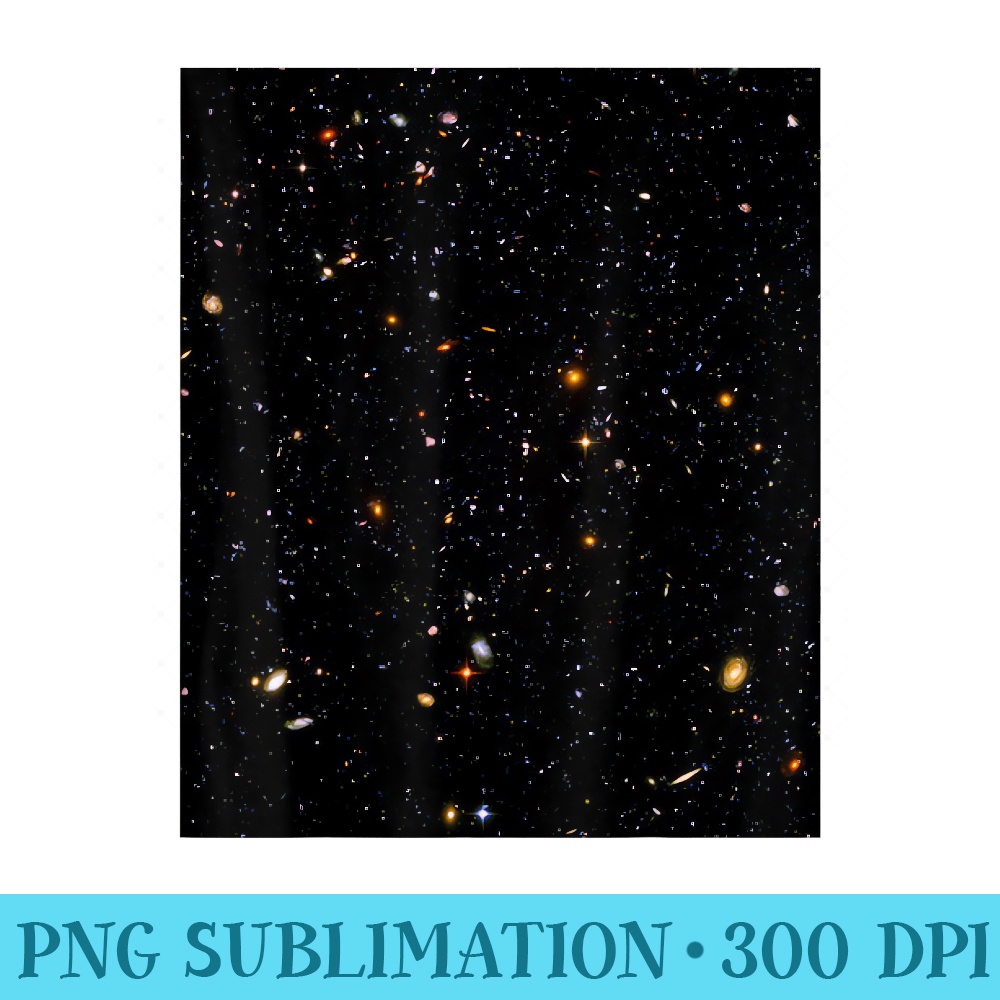 Hubble Deep Field Galaxy - PNG Download Transparent Background - Unique And Exclusive Designs