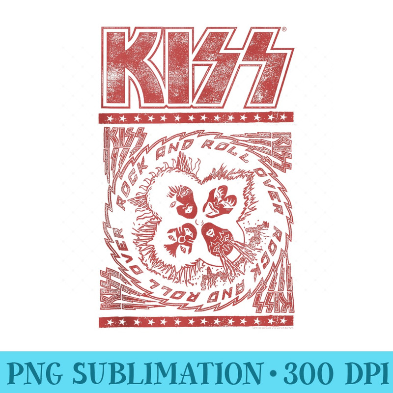 KISS Rock and Roll Over - PNG Clipart Download - Boost Your Success with this Inspirational PNG Download
