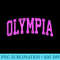Olympia Washington WA Vintage Athletic Sports Pink Design - PNG Clipart Download - Spice Up Your Sublimation Projects