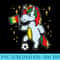 Senegal Flag Unicorn Football Soccer Fan Girls - Download PNG Files - Transform Your Sublimation Creations