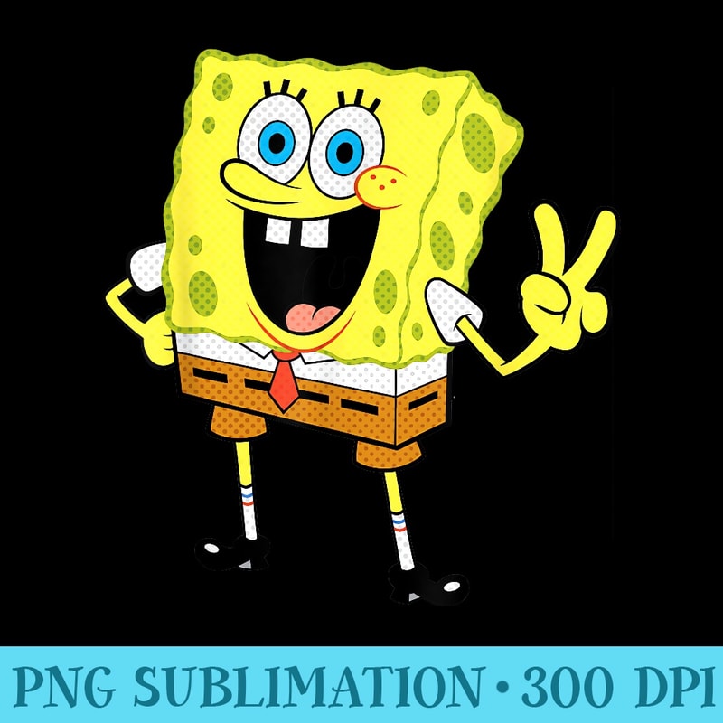 Spongebob Squarepants Peace Sign - Transparent PNG download - Defying the Norms