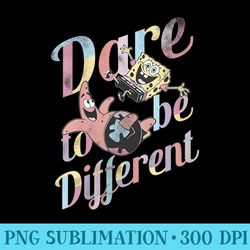 s spongebob squarepants patrick spongebob dare to be different - sublimation images png download