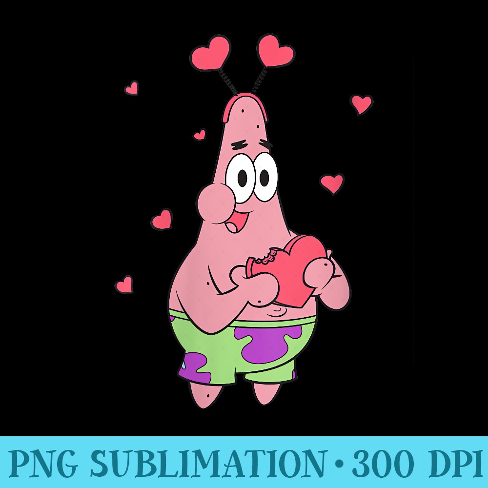 s SpongeBob SquarePants Valentines Day Cute Patrick Shot - PNG File Download - Perfect for Sublimation Art