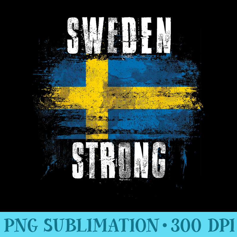 Sweden Strong Distressed Flag Swedish Pride - Shirt Mockup Download - Versatile And Customizable Designs