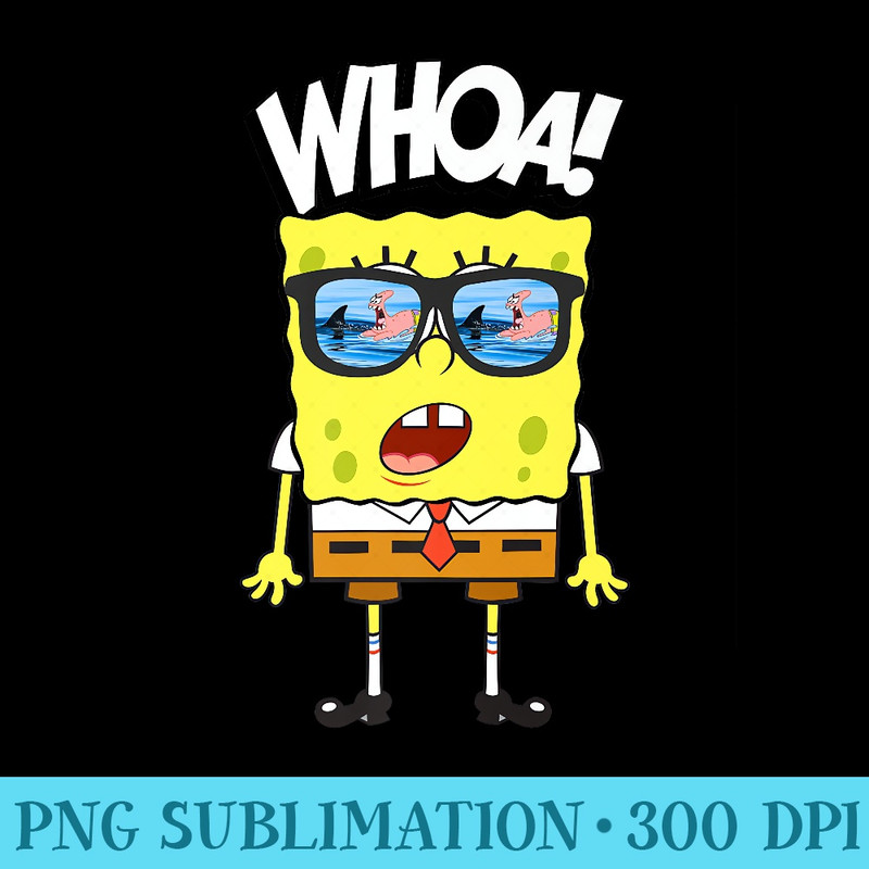 SpongeBob SquarePants Whoah Patrick VS Shark Shades Premium - PNG Templates Download - Revolutionize Your Designs