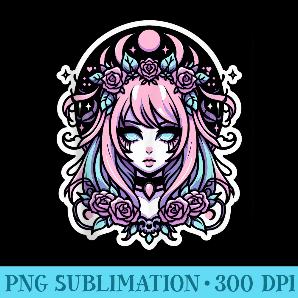 Gothic Devil Goat Witch Devil Goat Pastel Goth - PNG Download Collection - Transform Your Sublimation Creations
