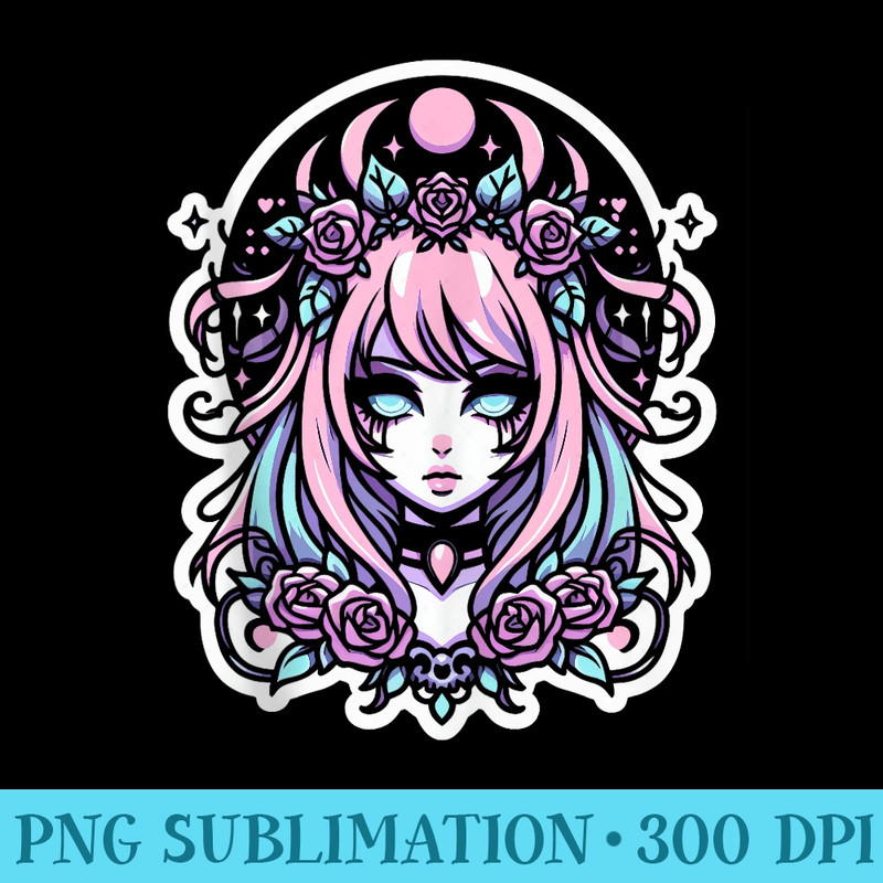 Gothic Devil Goat Witch Devil Goat Pastel Goth - PNG Download Collection - Transform Your Sublimation Creations