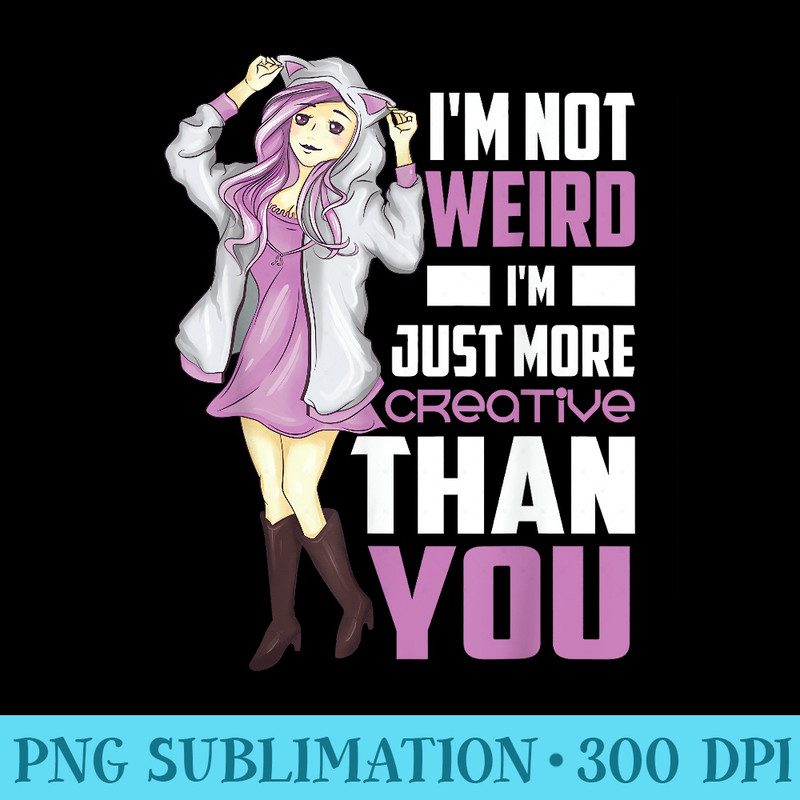 Cool Not Weird Funny Japanese Anime Kawaii Japan - Shirt Clipart Free PNG - Lifetime Access To Purchased Files