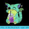 Cat Boba Tea Anime Kawaii Graphic Pastel Goth Halloween - Free Transparent PNG Download - Quick And Seamless Download Process
