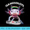 Gamesolotl Axolotl Video Games Kawaii Anime ns - PNG Art Files - Versatile And Customizable Designs