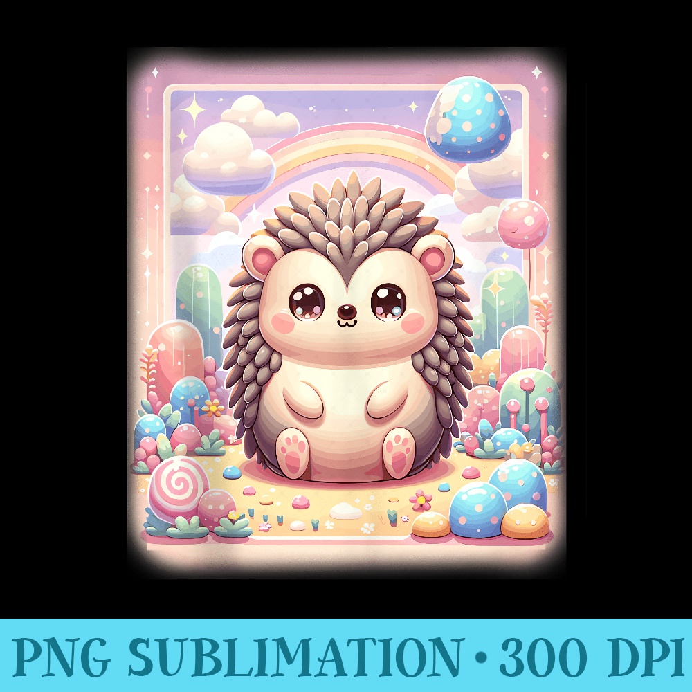 Kawaii Aesthetic Hedgehog Lover Kawaii Hedgehog - Exclusive PNG designs - Add a Festive Touch to Every Day