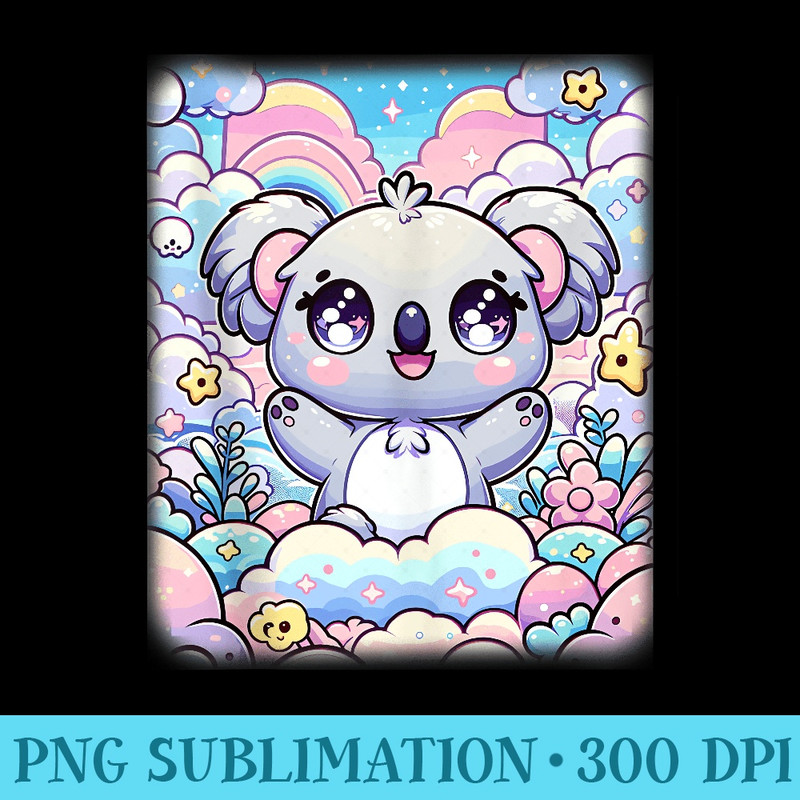 Kawaii Aesthetic Koala Lover Kawaii Koala Bear - PNG File Download - Bring Your Designs to Life
