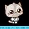 BJJ Brazilian jiu jitsu white belt kawaii cat - PNG Download Source - Enhance Your Apparel with Stunning Detail