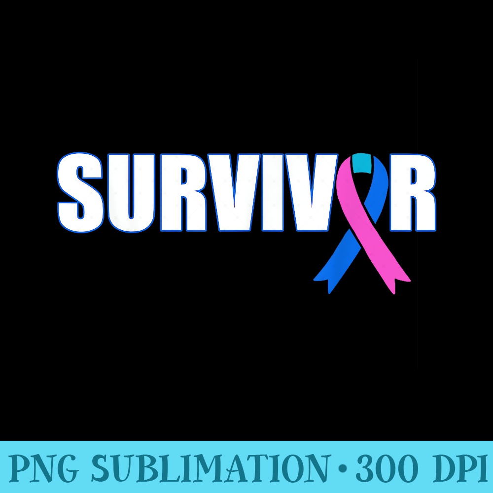 Thyroid Cancer Survivor T Awareness Ribbon - Sublimation graphics PNG - Bold & Eye-catching