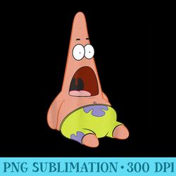 spongebob squarepants surprised patrick - shirt artwork png