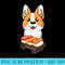 Sushi Life Corgi Dog Lover Kawaii Japanese Anime - Shirt Clipart Free PNG - Instantly Transform Your Sublimation Projects