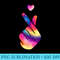 Kpop Finger Heart TieDye Symbol Korean Drama - PNG Download Artwork - Create with Confidence