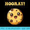 HOORAY Its Chocolate Chip Cookie Day Cute Kawaii Cookie - Sublimation artwork PNG download - Instantly Transform Your Sublimation Projects