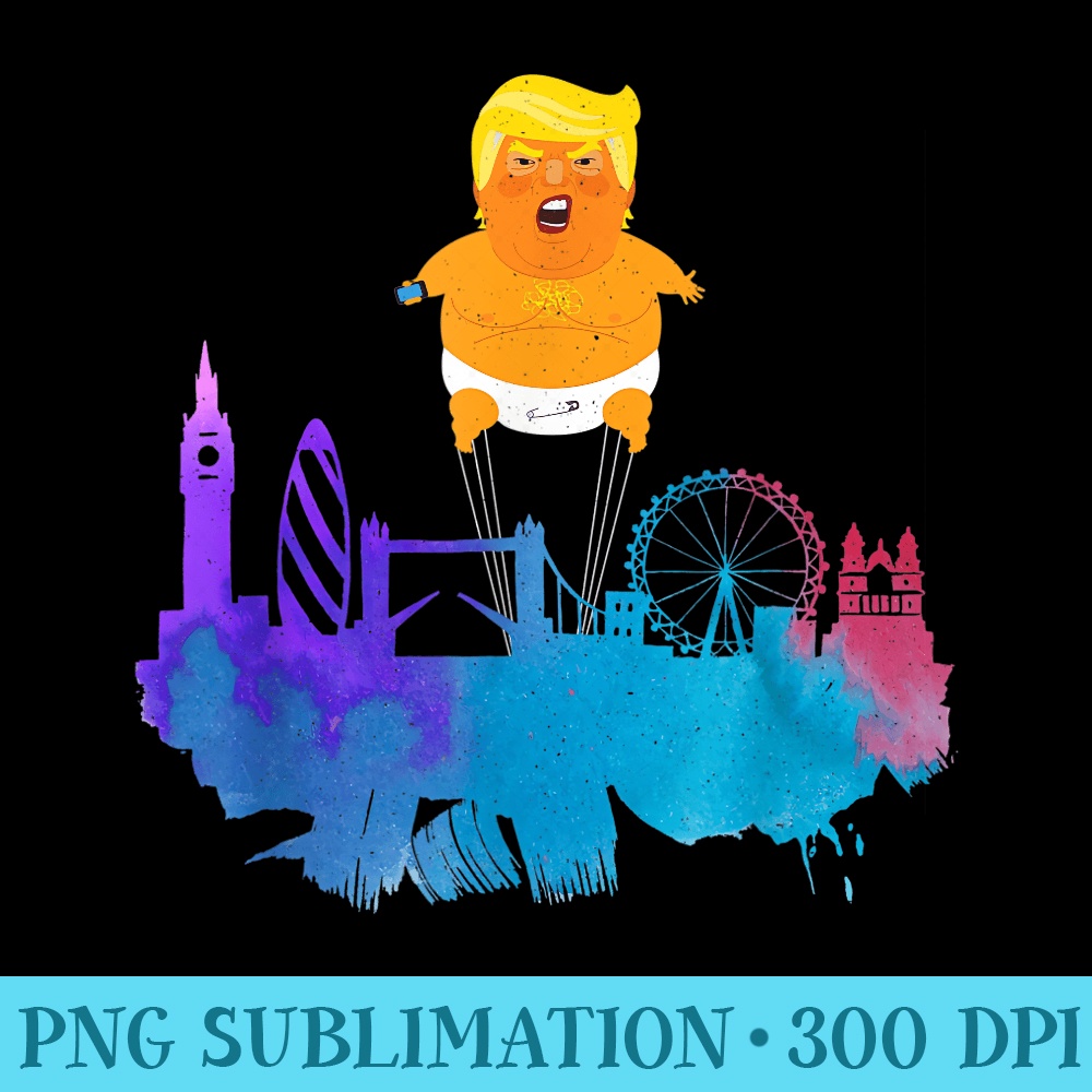 Baby Trump Clown Balloon USA Funny Anti Trump Protest - PNG Picture Download - Create with Confidence