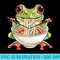 African Dwarf Frog Eating Ramen - Transparent Shirt Clip Art - Perfect for Creative Projects