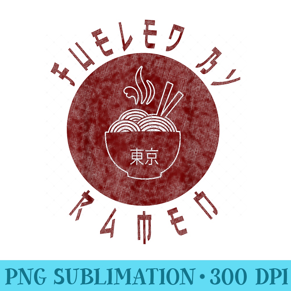 Fueled By Ramen Vintage Retro Noodle Top - Unique Sublimation PNG Download - Eco Friendly And Sustainable Digital Products