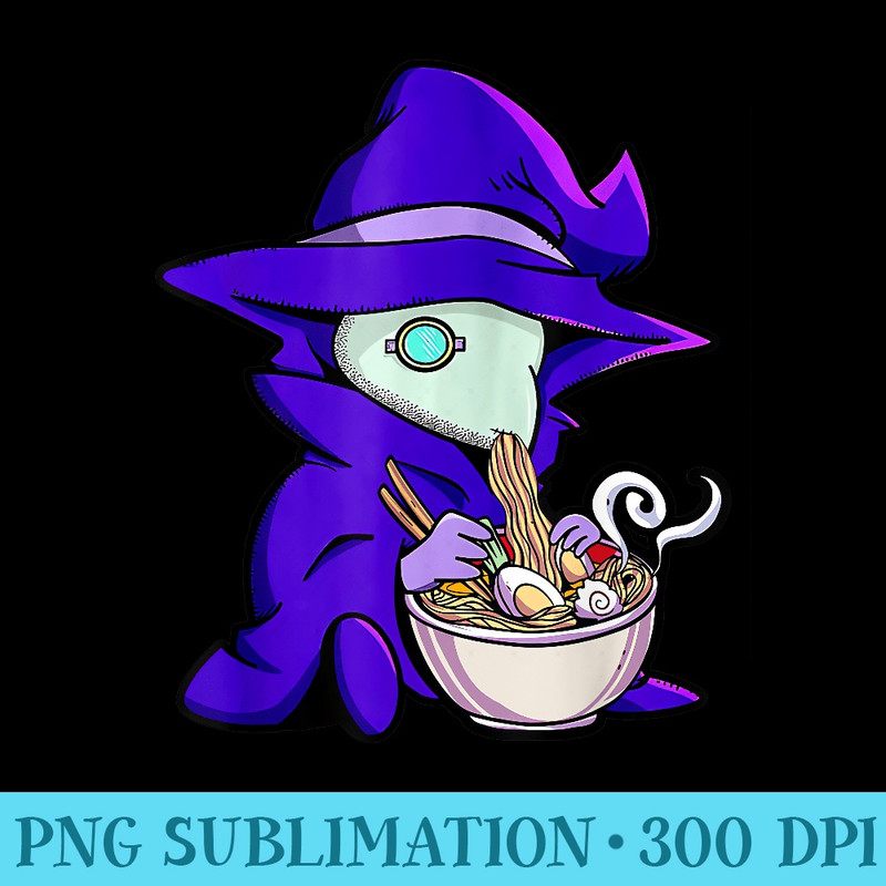 Pastel Goth Cute Creepy Plague Doctor Eating Ramen Noodles - Shirt Graphic Resources - Add a Festive Touch to Every Day