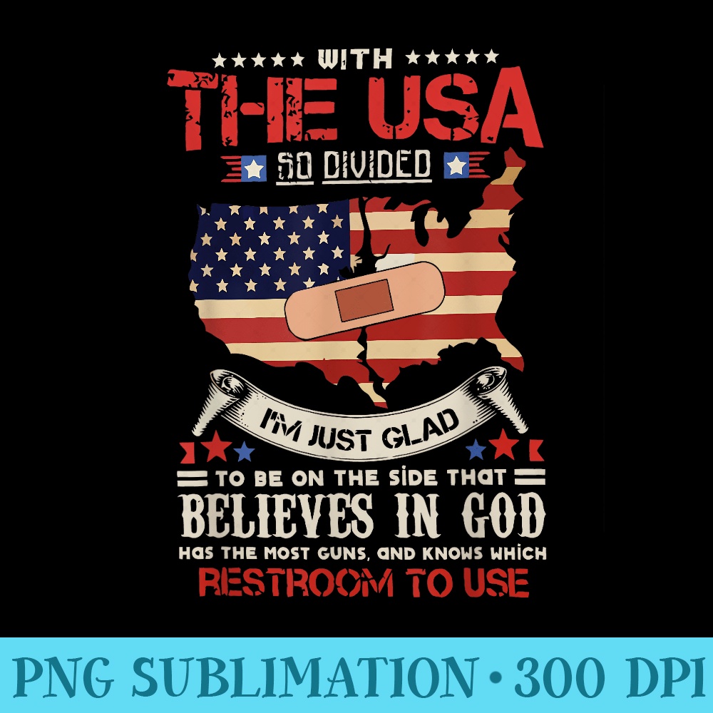With The USA So Divided Im Just Glad To Be On Side - Unique Sublimation patterns - Fashionable and Fearless
