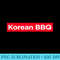 Korean Barbecue KBBQ BBQ Box Red Logo Asian Food Lover - PNG design assets - Unleash Your Inner Rebellion