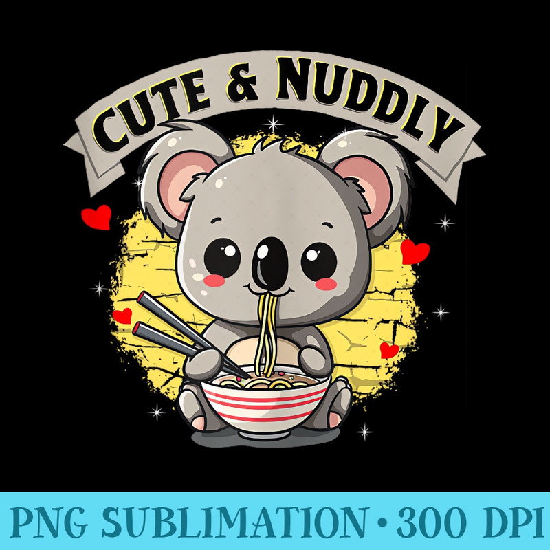 Cute Kawaii Australian Baby Koala Bear Bowl Noodles Lover - PNG Picture Download - Add a Festive Touch to Every Day