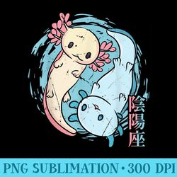 yoga cute kawaii anime axolotl japanese aesthetics - printable png graphics