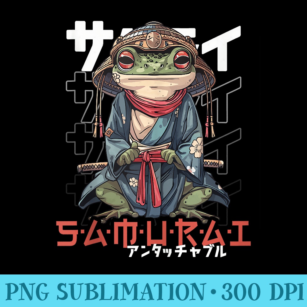 Japanese Frog Samurai Warrior Ukiyo Toad Sensei Samurai - Download PNG Pictures - Enhance Your Apparel with Stunning Detail
