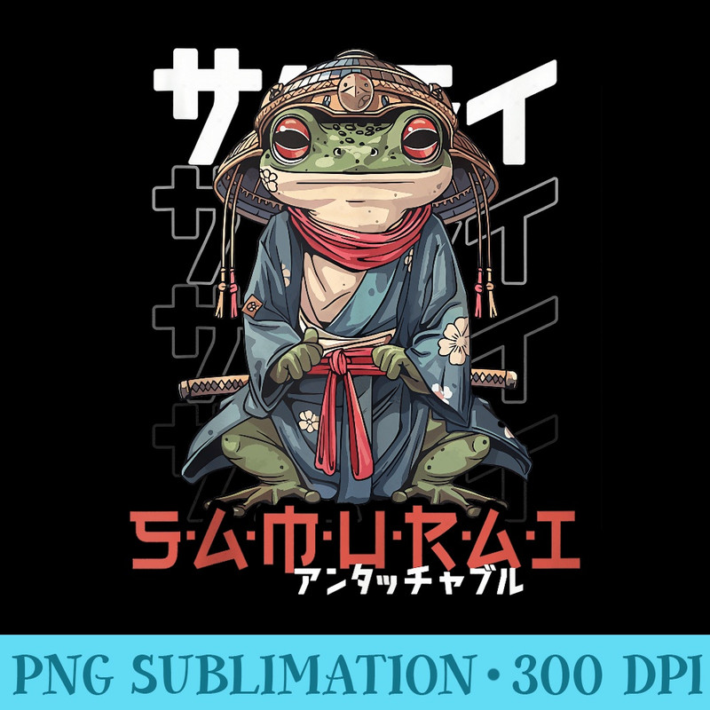 Japanese Frog Samurai Warrior Ukiyo Toad Sensei Samurai - Download PNG Pictures - Enhance Your Apparel with Stunning Detail
