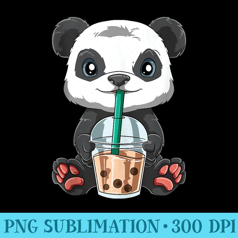 Cute Panda Boba Japanese Panda Drinking Boba Kawaii Panda - PNG Download Library - Defying the Norms