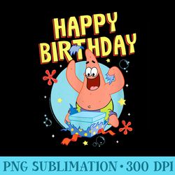 spongebob squarepants happy birthday patrick opening - download png images