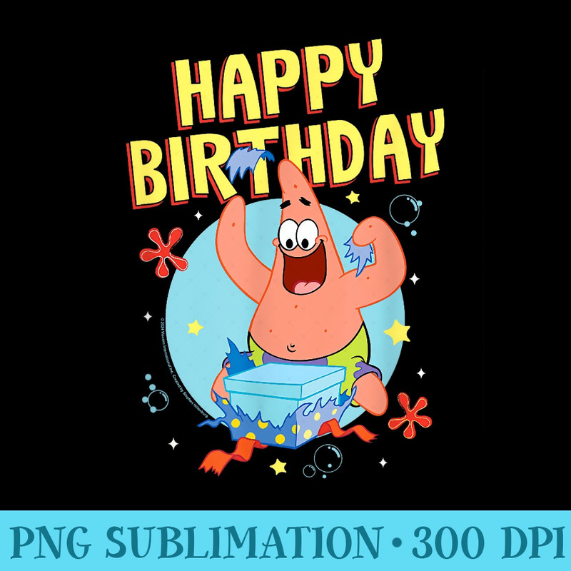 SpongeBob SquarePants Happy Birthday Patrick Opening - Download PNG images - Perfect for Creative Projects