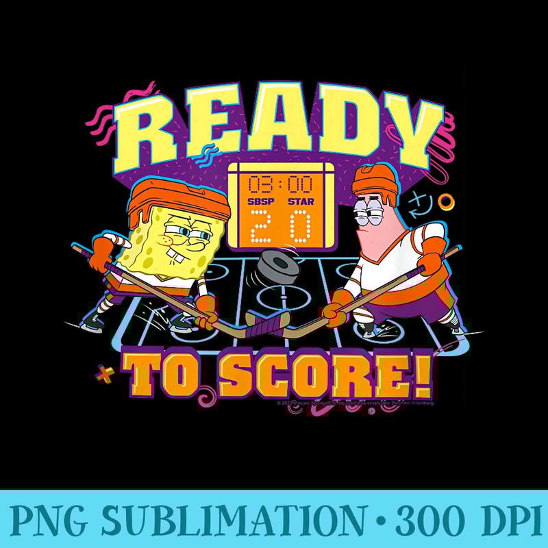 SpongeBob SquarePants Ready to Score - PNG Download Clipart - Transform Your Sublimation Creations