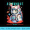 Astronaut Cat Pun Cute Funny Cat in Space Suit AsPawNaut - Casual Shirt PNG - Unleash Your Inner Rebellion
