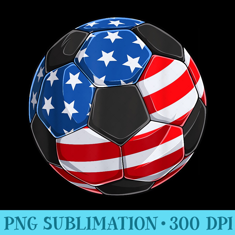 Soccer Ball American Flag 4th of July American - Download PNG Files - Perfect for Personalization